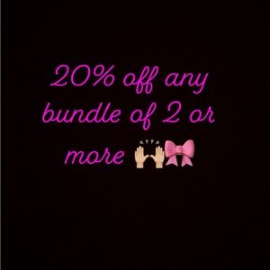 20% off any bundle of 2 or more all prices negotiable